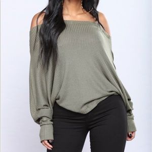 FASHION NOVA of the shoulder sweater!